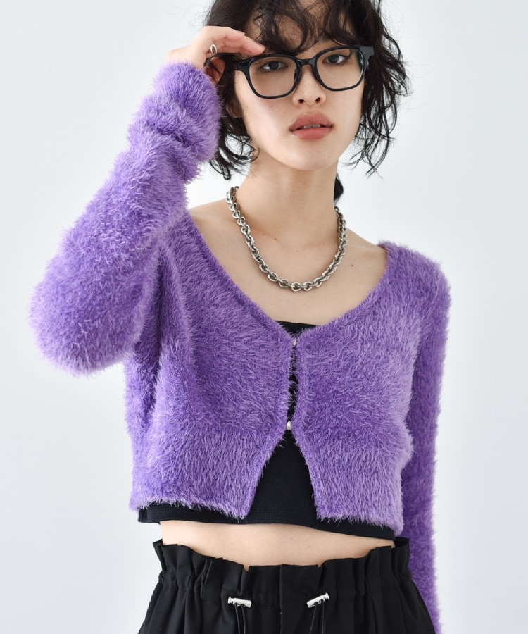 コードエー(CODE A)のCODE A ｜ shaggy cropped cardigan13