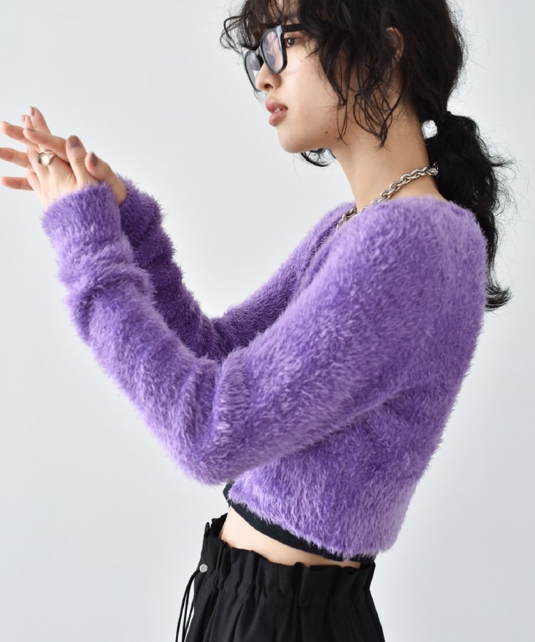 コードエー(CODE A)のCODE A ｜ shaggy cropped cardigan14