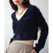 コードエー(CODE A)のCODE A ｜ shaggy cropped cardigan6