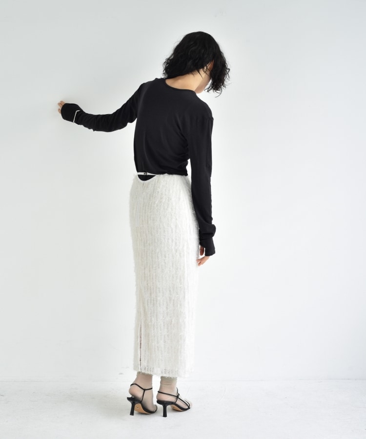 コードエー(CODE A)のCODE A ｜ feather long skirt4