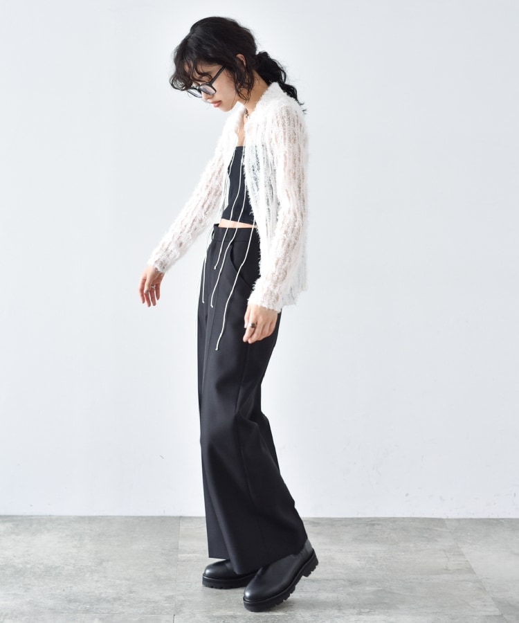 コードエー(CODE A)のCODE A ｜ front ribbon feather blouse8