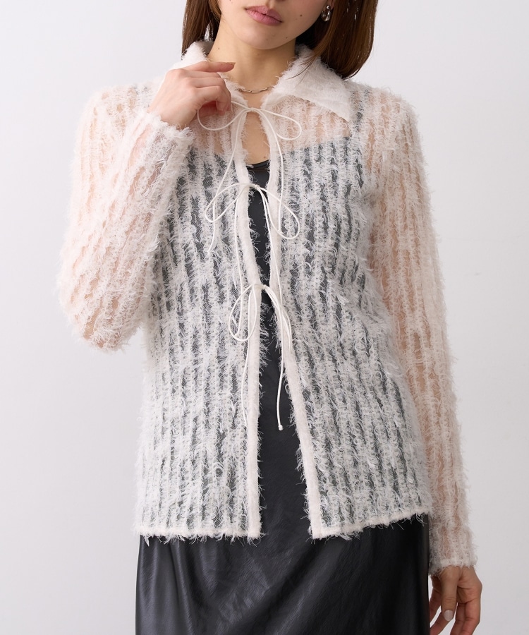 コードエー(CODE A)のCODE A ｜ front ribbon feather blouse23