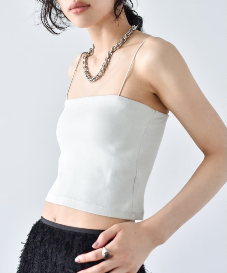 コードエー(CODE A)のCODE A ｜ bandeau bra top ライトグレー(011)