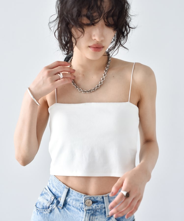 コードエー(CODE A)のCODE A ｜ bandeau bra top ホワイト(001)