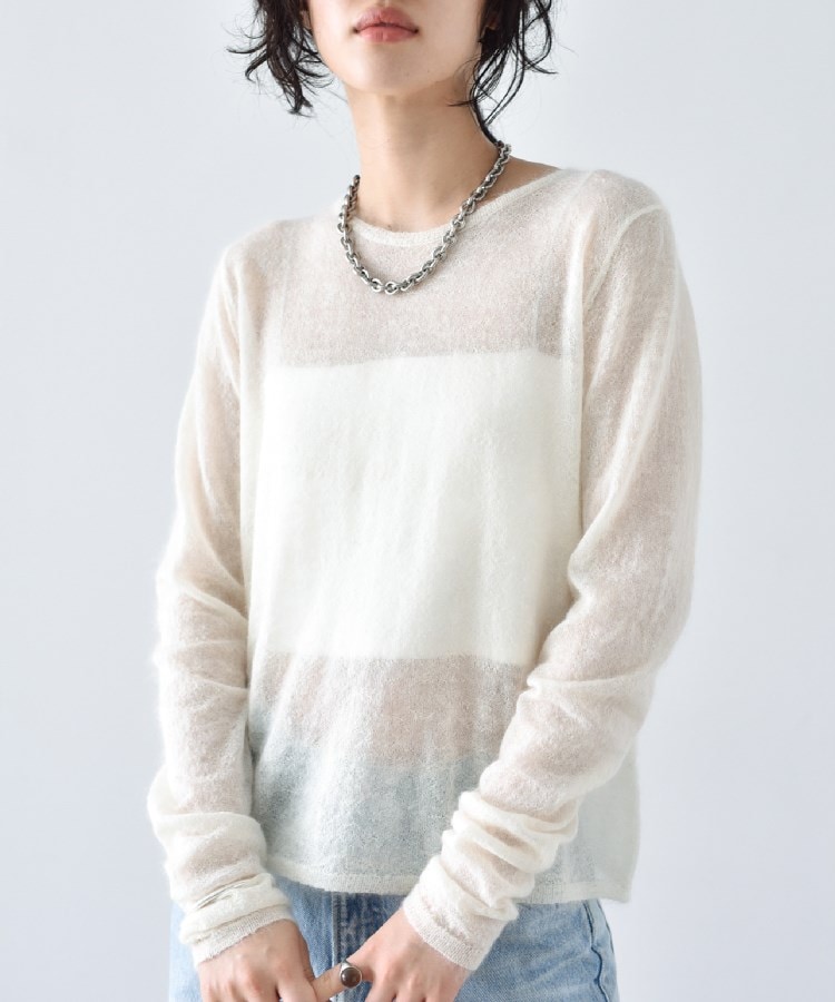 CODE A | sheer crew pullover