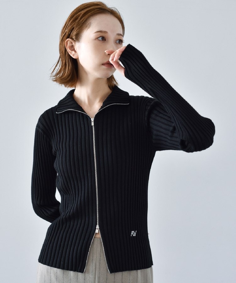 CODE A | front zip cardigan