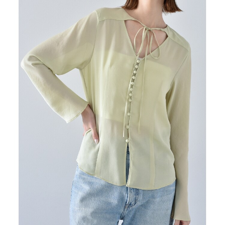 コードエー(CODE A)のCODE A ｜ front ribbon blouse シャツ・ブラウス