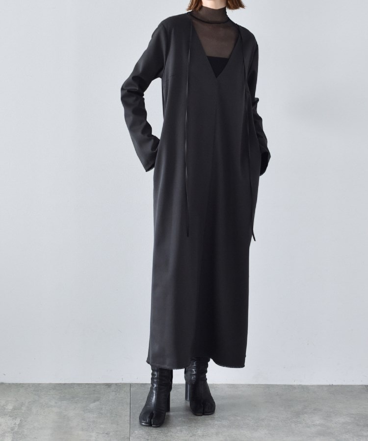 コードエー(CODE A)のCODE A ｜ deep v－neck dress グレー(015)