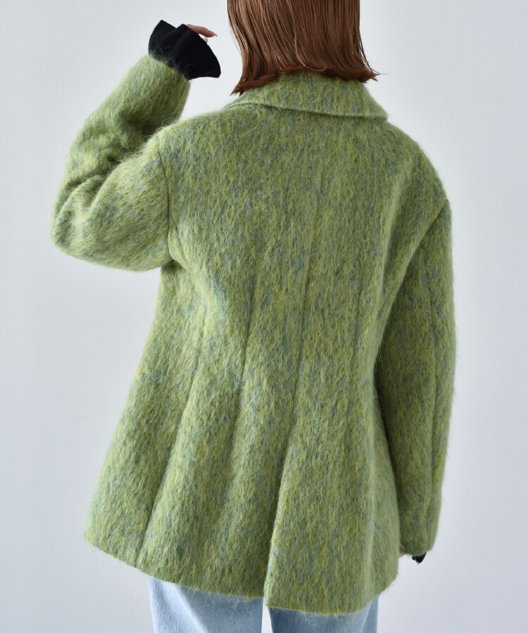 CODE A | waist shape shaggy coat