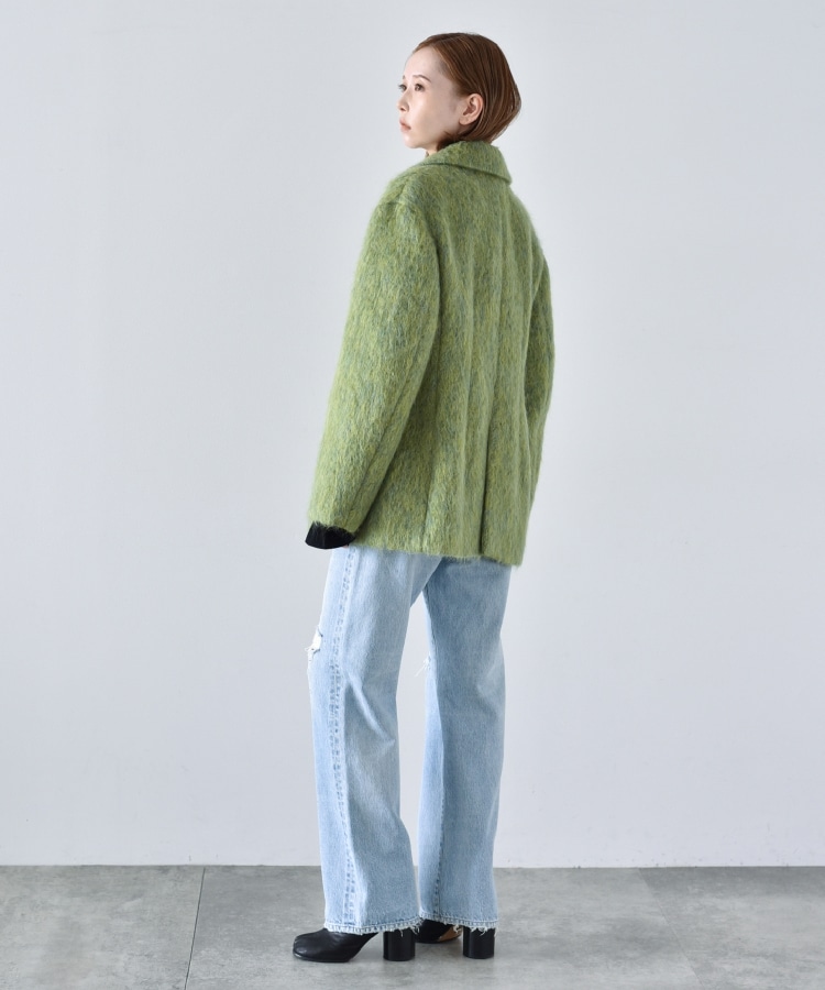 CODE A | waist shape shaggy coat