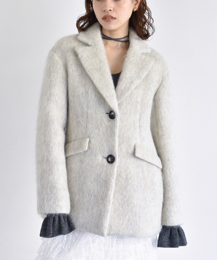 コードエー(CODE A)のCODE A | waist shape shaggy coat2