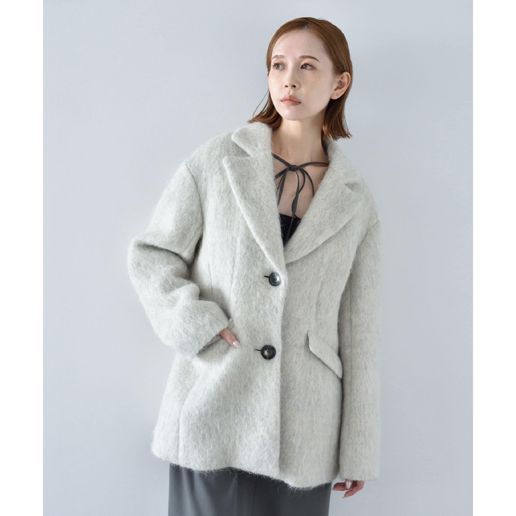 コードエー(CODE A)のCODE A | waist shape shaggy coat3