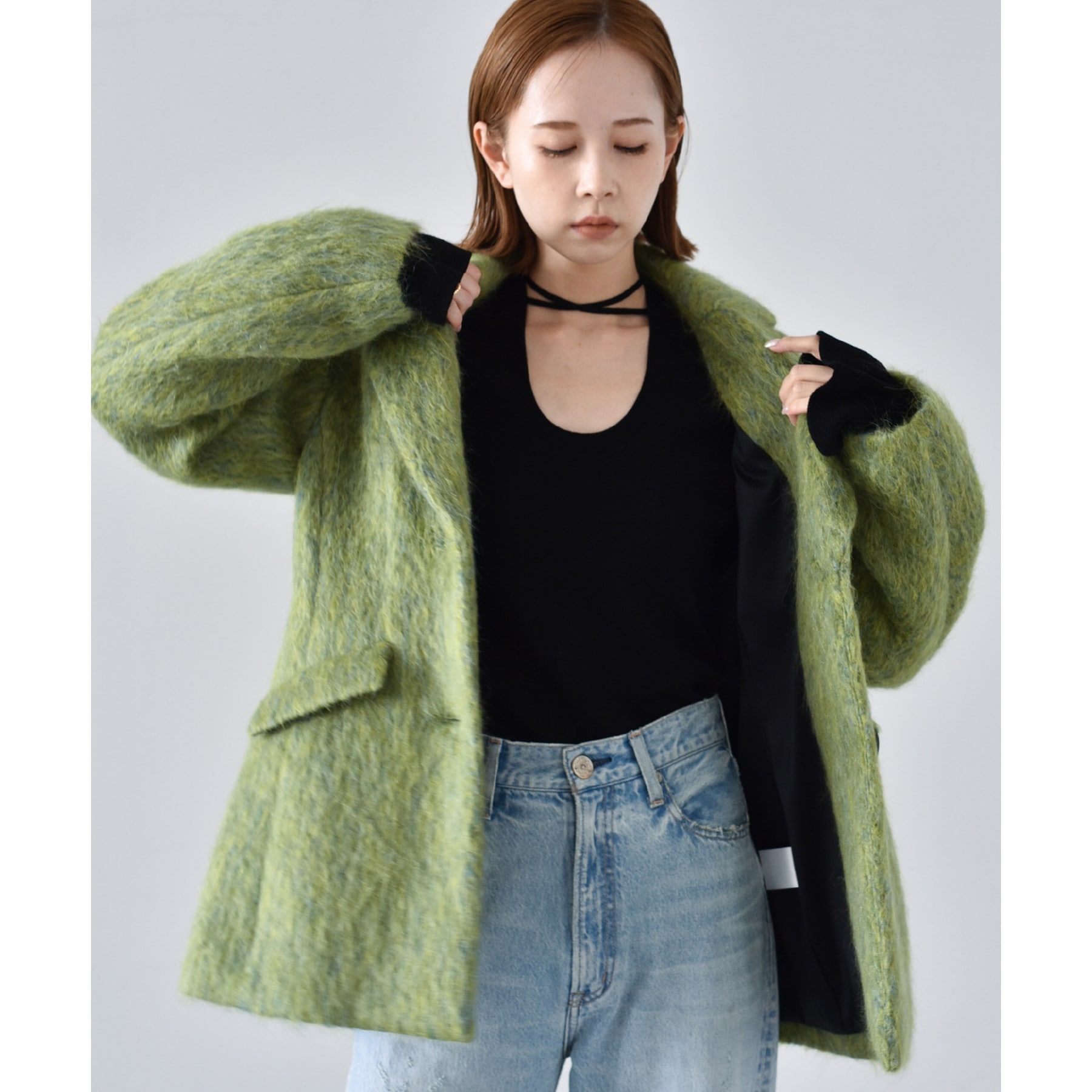 コードエー(CODE A)のCODE A | waist shape shaggy coat10