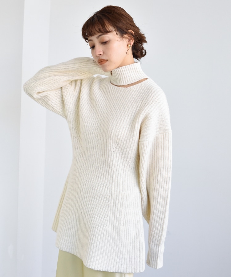 コードエー(CODE A)のCODE A ｜ neck cutting knit オフホワイト(003)