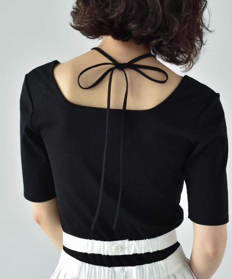 コードエー(CODE A)のCODE A | 2way ribbon tops ブラック(019)