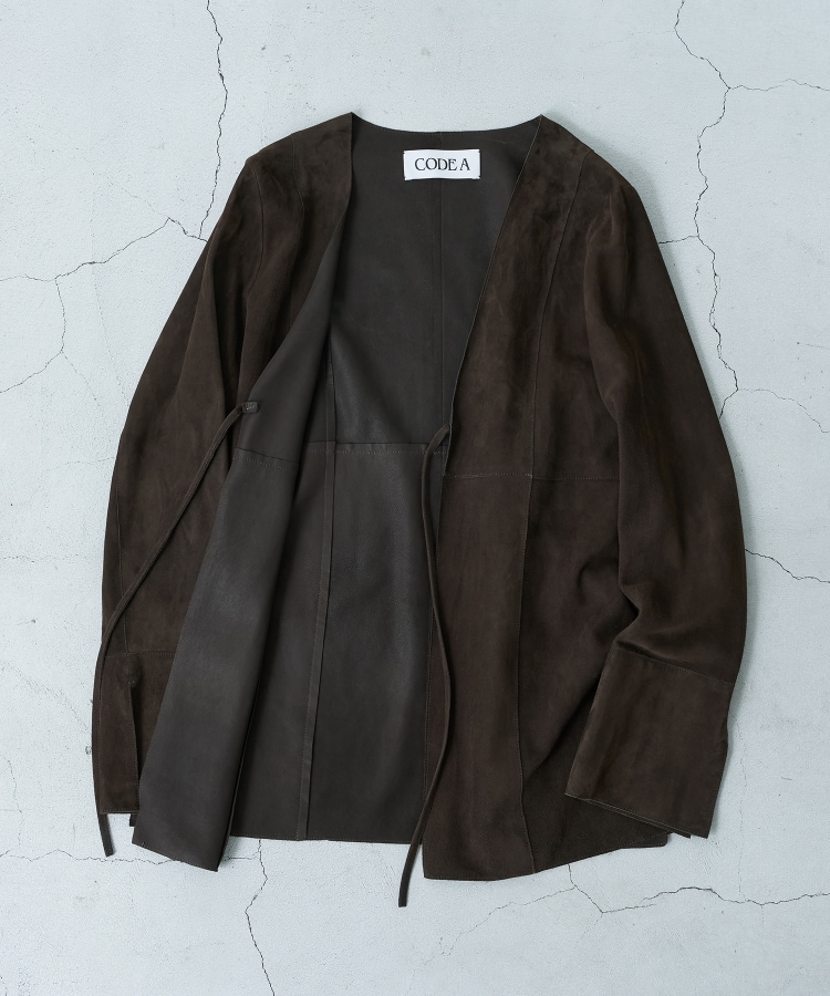 コードエー(CODE A)のfront ribbon leather jacket20
