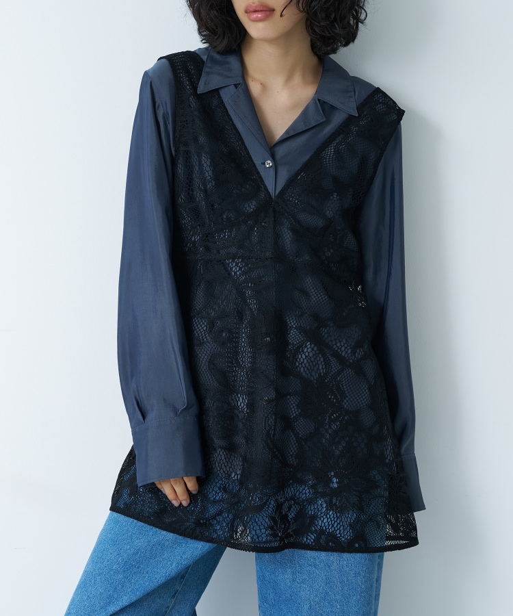 コードエー(CODE A)のgarden lace 2way blouse7