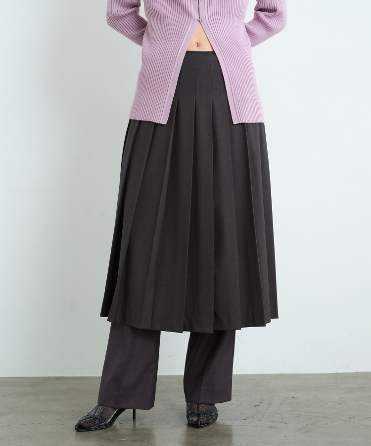 コードエー(CODE A)のpleated gabardine skirt7