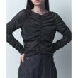 コードエー(CODE A)のsheer gathered jersey top5