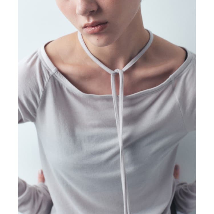 コードエー(CODE A)のoff－shoulder jersey top カットソー