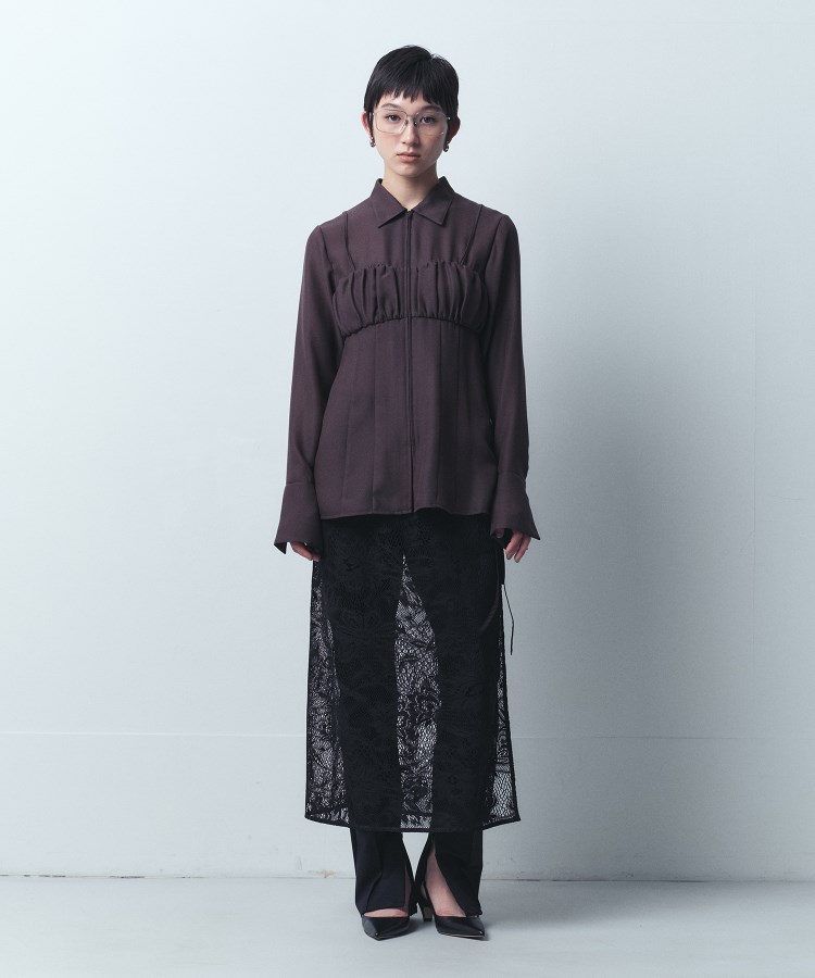 コードエー(CODE A)のwool blend viyella slim fit shirts1