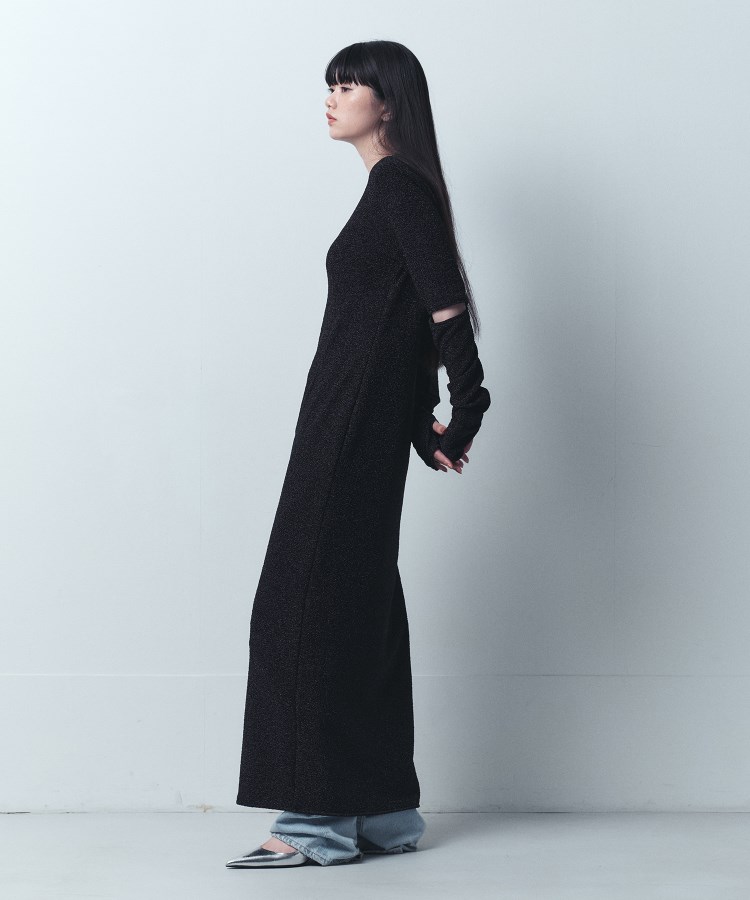 コードエー(CODE A)のopen back lame dress3