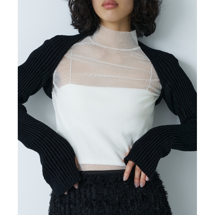 コードエー(CODE A)のmesh sheer tops カットソー