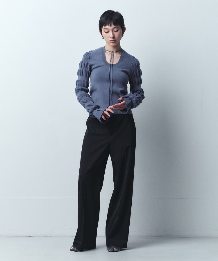 コードエー(CODE A)のgathered sleeves knit4