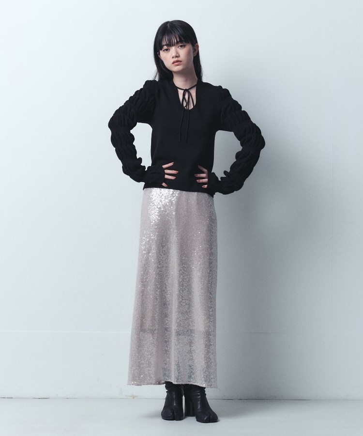 コードエー(CODE A)のgathered sleeves knit20