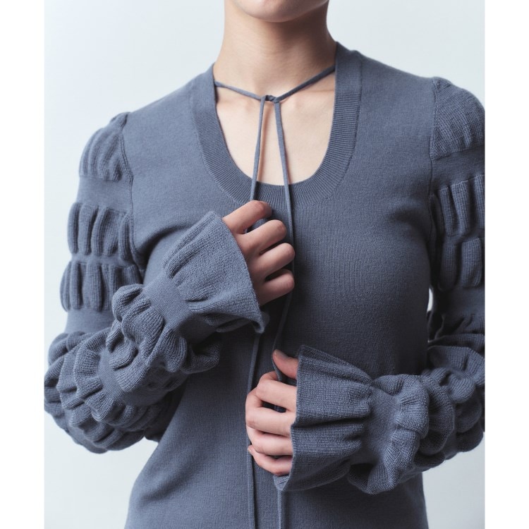 コードエー(CODE A)のgathered sleeves knit ニット/セーター