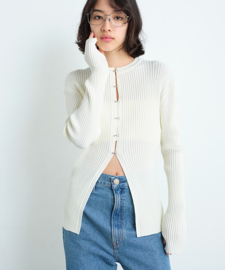 コードエー(CODE A)のfronthook knit cardigan11
