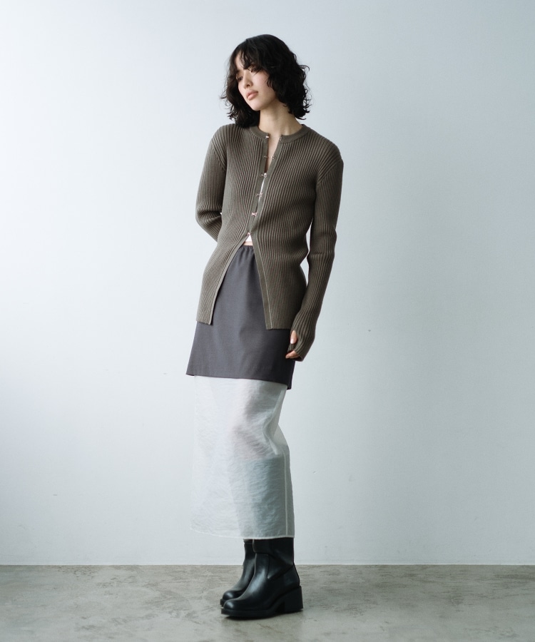 コードエー(CODE A)のfronthook knit cardigan6