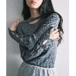 コードエー(CODE A)のmelange knit cutting pullover ブラック(019)