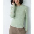 コードエー(CODE A)のmelange knit cutting pullover ライトグリーン(020)