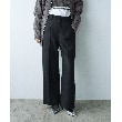 コードエー(CODE A)のhigh waist trousers ブラック(019)
