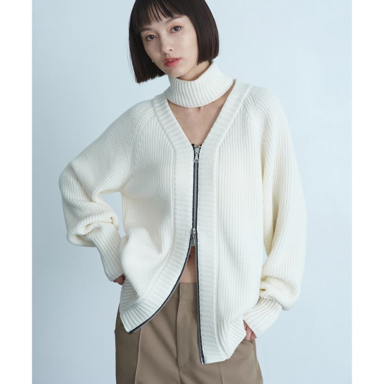 コードエー(CODE A)の2way zip cardigan カーディガン/ボレロ