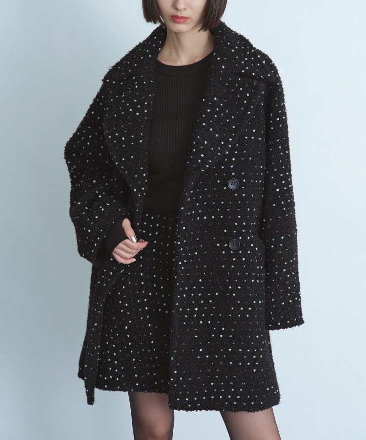 コードエー(CODE A)のdot tweed mini skirt7