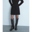 コードエー(CODE A)のdot tweed mini skirt ブラック(419)
