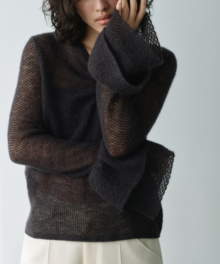 コードエー(CODE A)のbell sleeve mohair pullover2