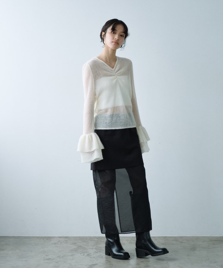 コードエー(CODE A)のbell sleeve mohair pullover9