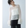 コードエー(CODE A)のbell sleeve mohair pullover オフホワイト(003)