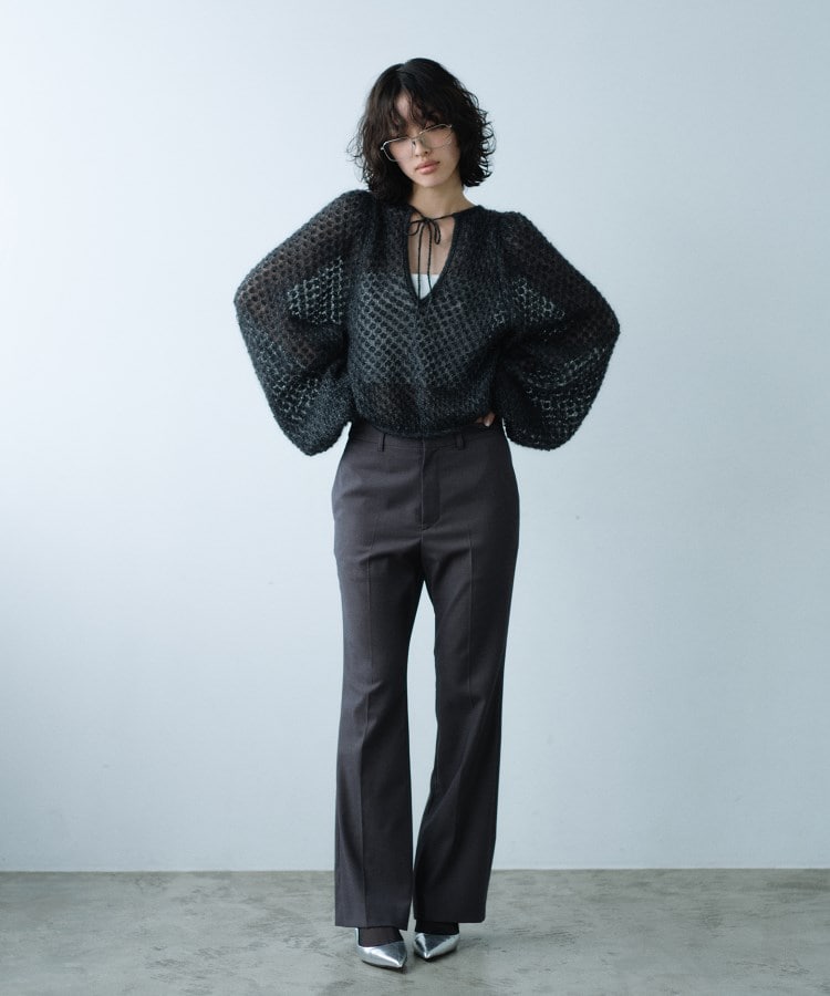 コードエー(CODE A)の2way sheer mohair pullover9
