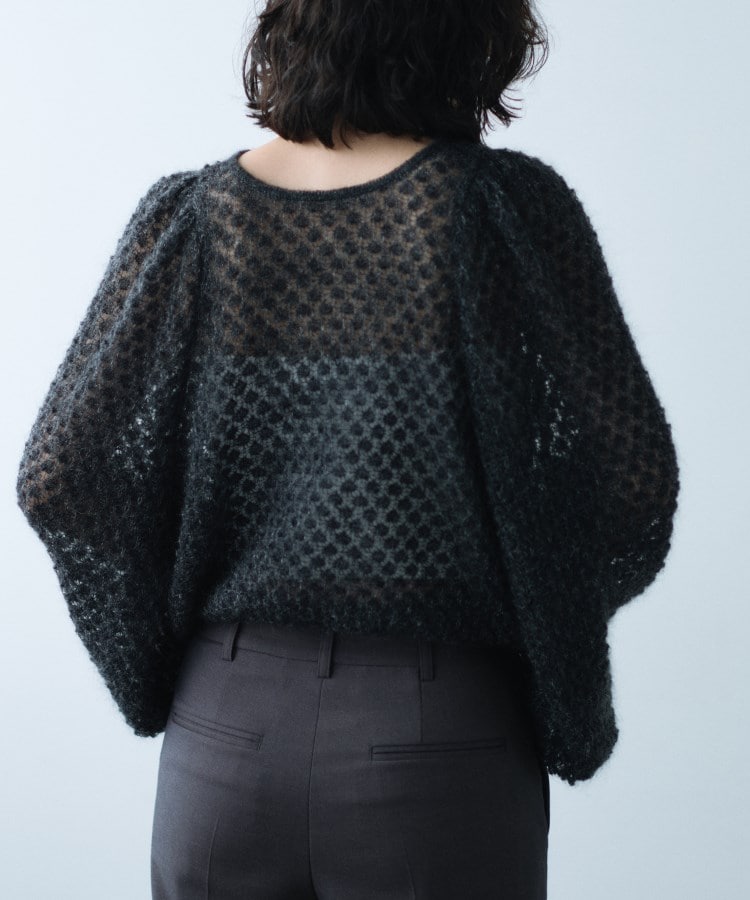 コードエー(CODE A)の2way sheer mohair pullover12