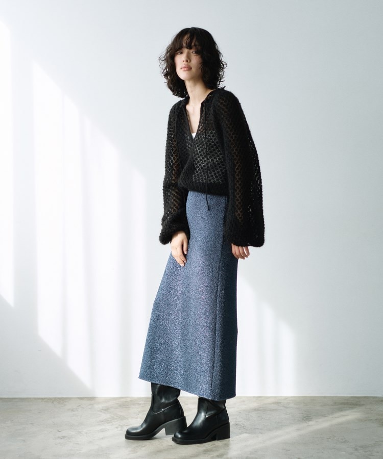 コードエー(CODE A)の2way sheer mohair pullover16