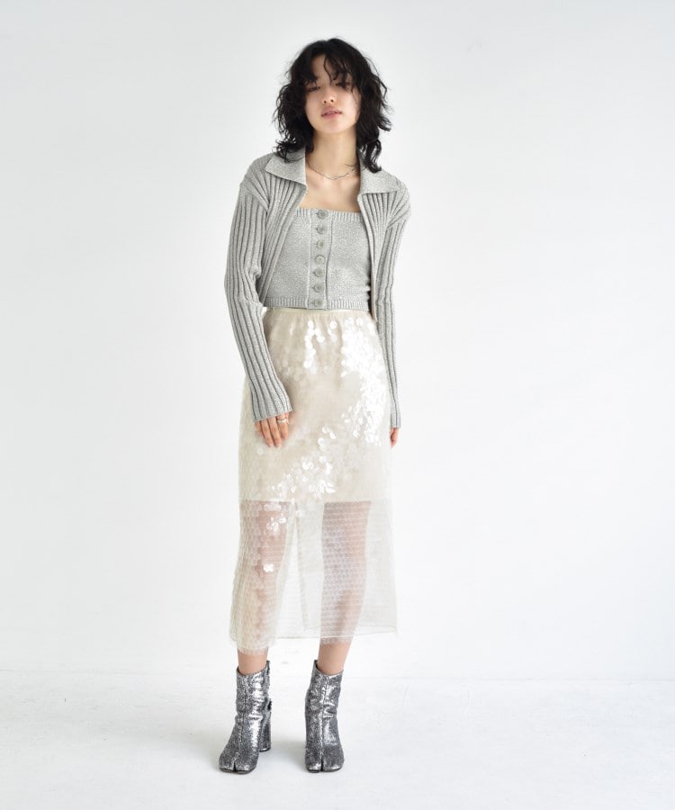 コードエー(CODE A)のlame knit bustier11
