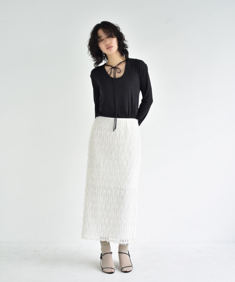 コードエー(CODE A)のCODE A｜front ribbon jersey tops3