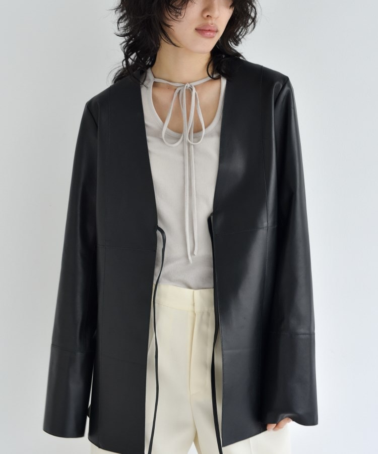 コードエー(CODE A)のfront ribbon jersey tops13