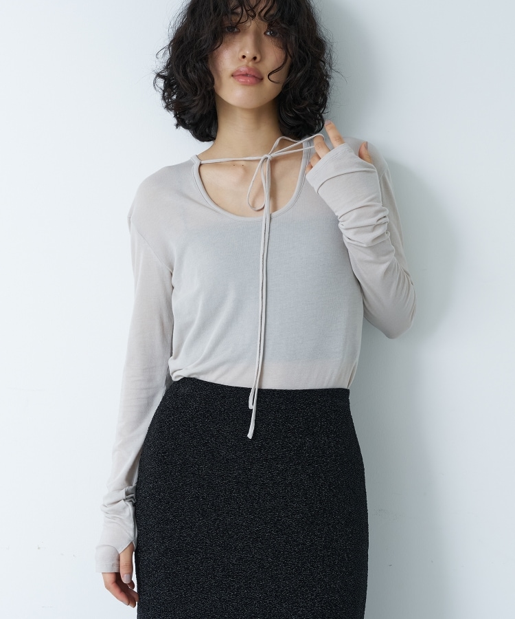 コードエー(CODE A)のfront ribbon jersey tops16