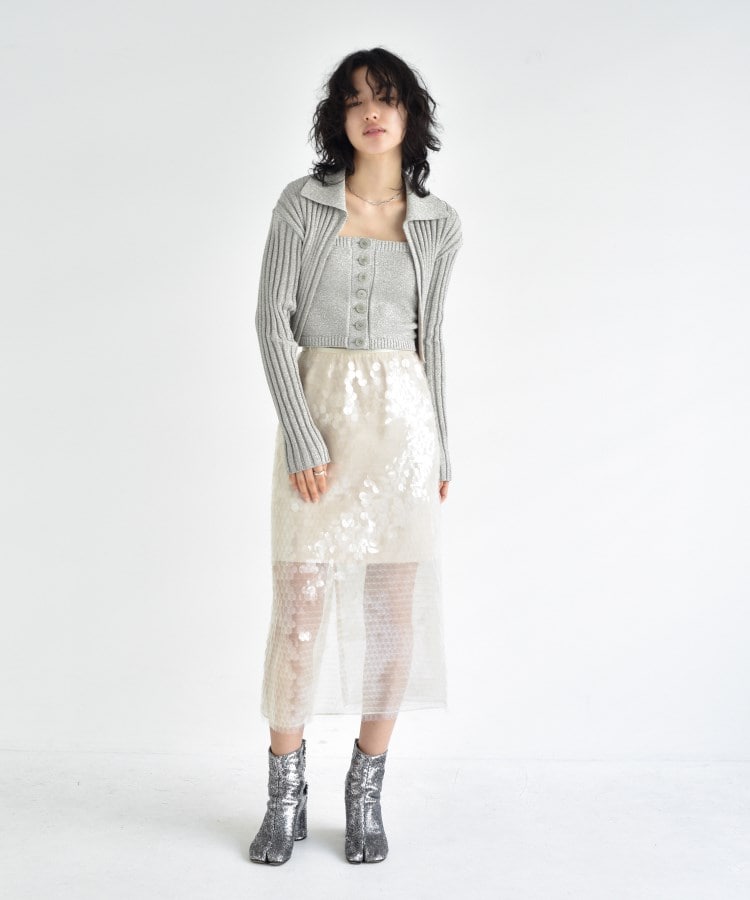 コードエー(CODE A)のlame knit cardigan17