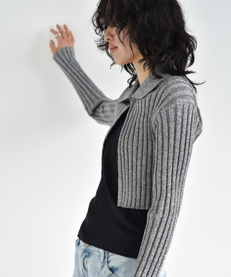 コードエー(CODE A)のCODE A｜lame knit cardigan15